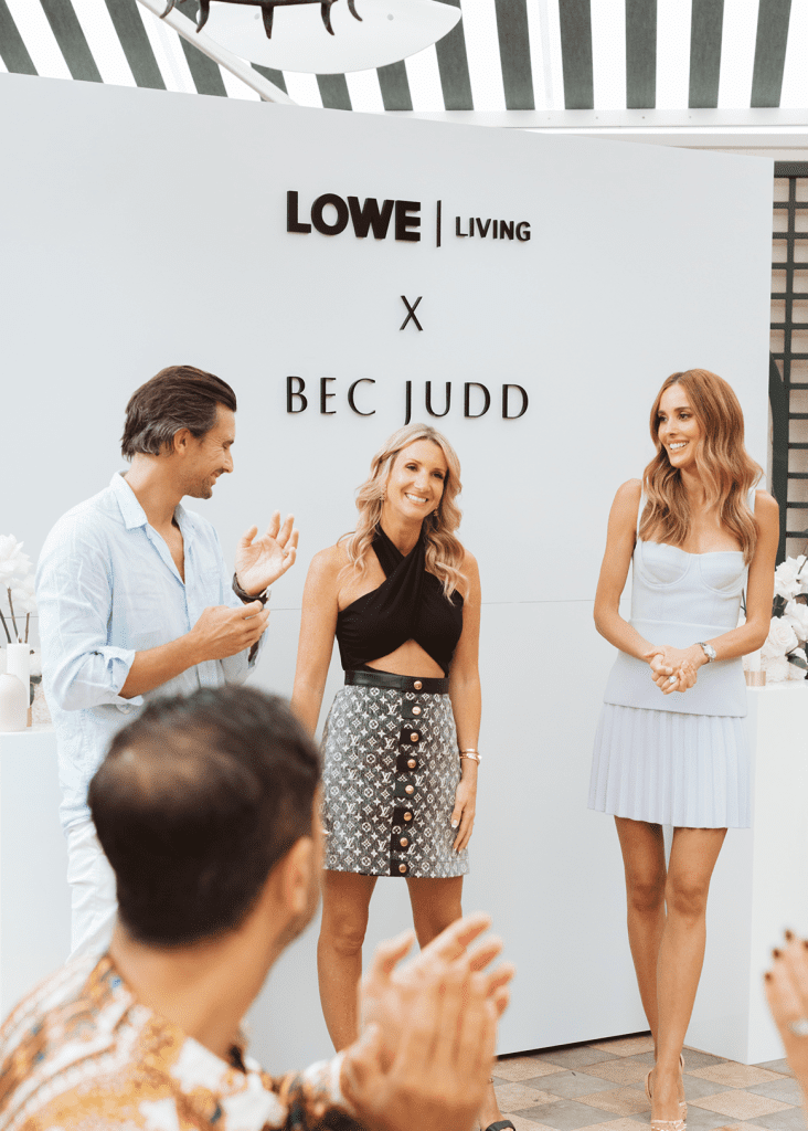 Lowe Living x Bec Judd Event Image to deliver effective influencer marketing and consumer lifestyle.